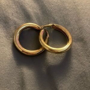 Gold Tone Hoop Earrings